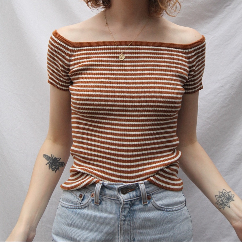 Madewell off the shoulder sweater top